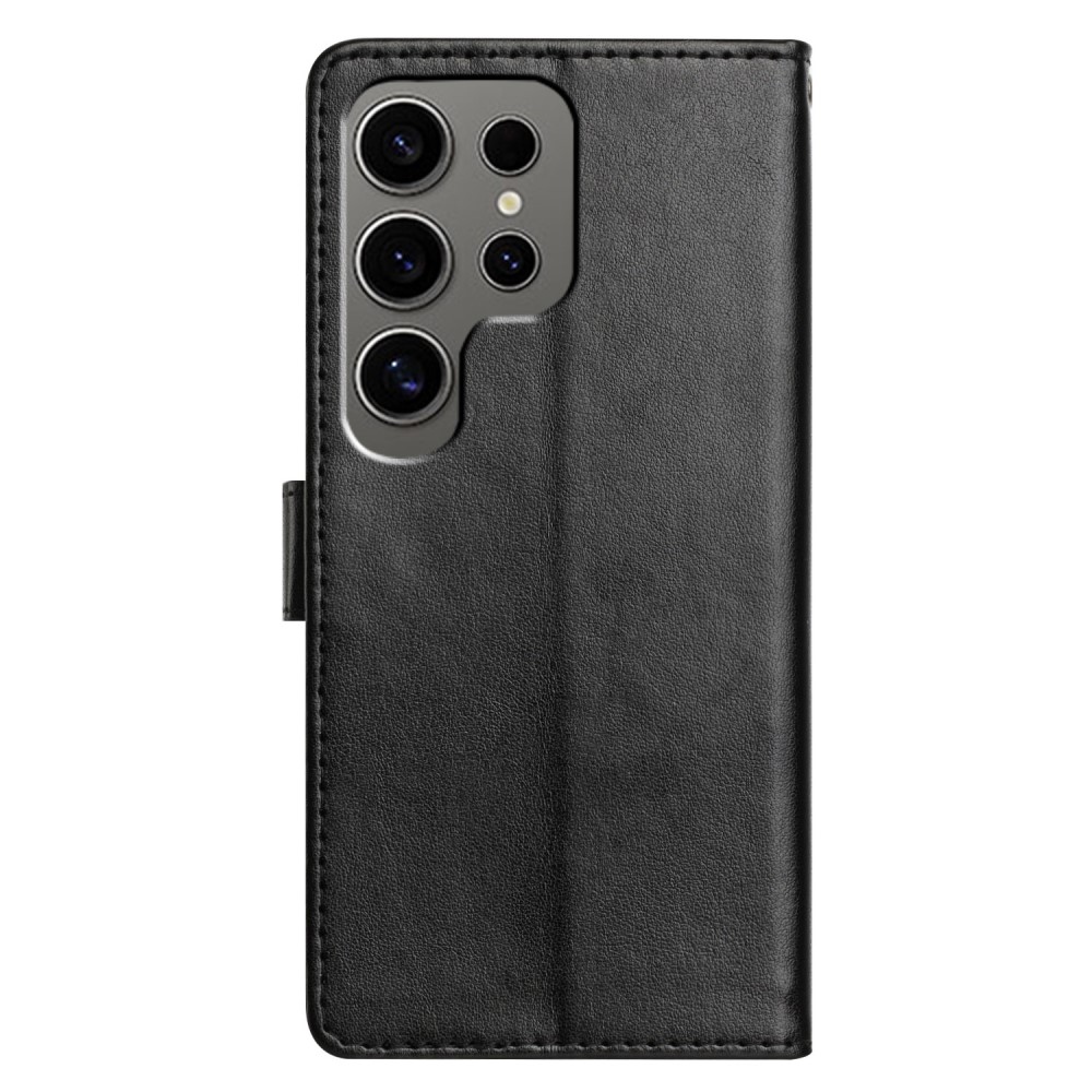 Vérrögök könyv tok Samsung Galaxy S25 Ultra készülékhez - fekete