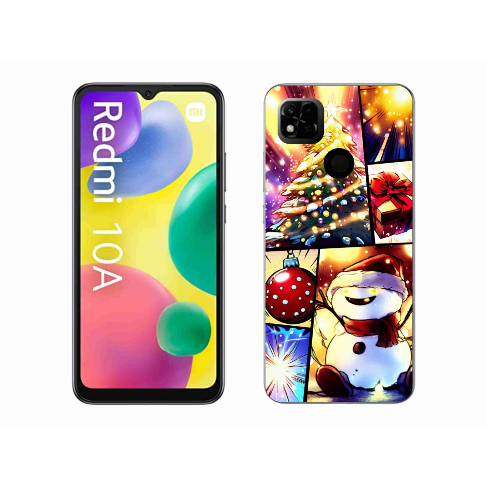 Gél borító mmCase a Xiaomi Redmi 10A számára - karácsonyi motívumok 1