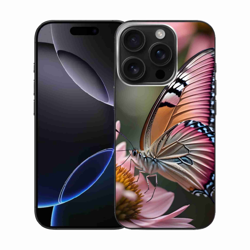 Zselés borítás mmCase iPhone 16 Pro készülékhez - színes pillangó