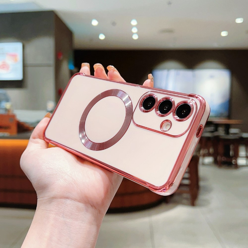 Zselés tok MagSafe támogatással Samsung Galaxy S25+ készülékhez - rózsaarany színben