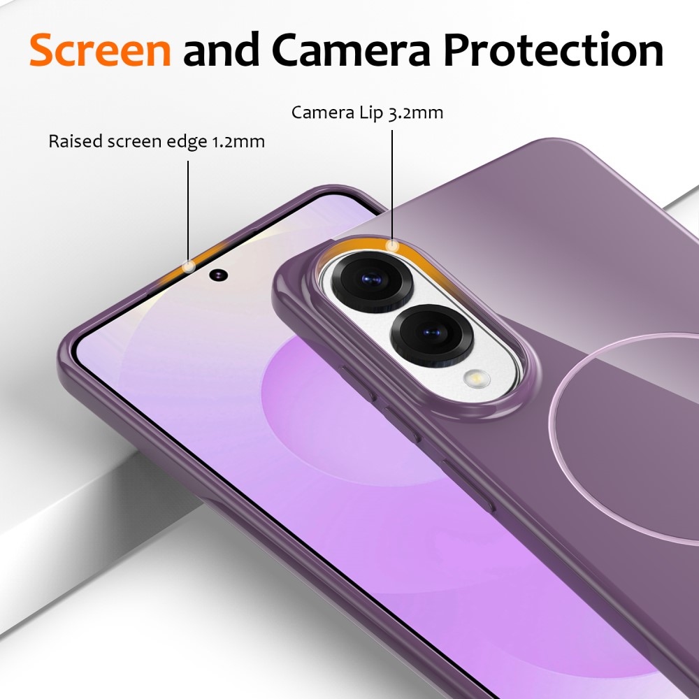 MagSafe zselés tok Samsung Galaxy S25 Edge készülékhez - lila