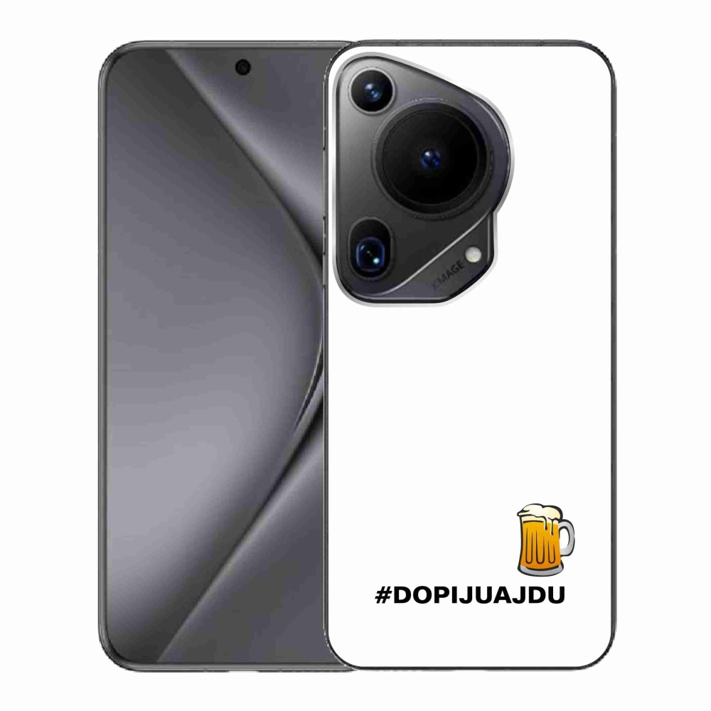 Gél borító mmCase a Huawei Pura 70 Ultra - sör motívum 1 fehér háttérrel