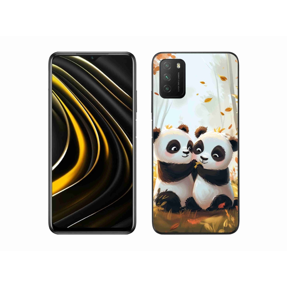 Gél borítás mmCase a Xiaomi Poco M3-hoz - pandák