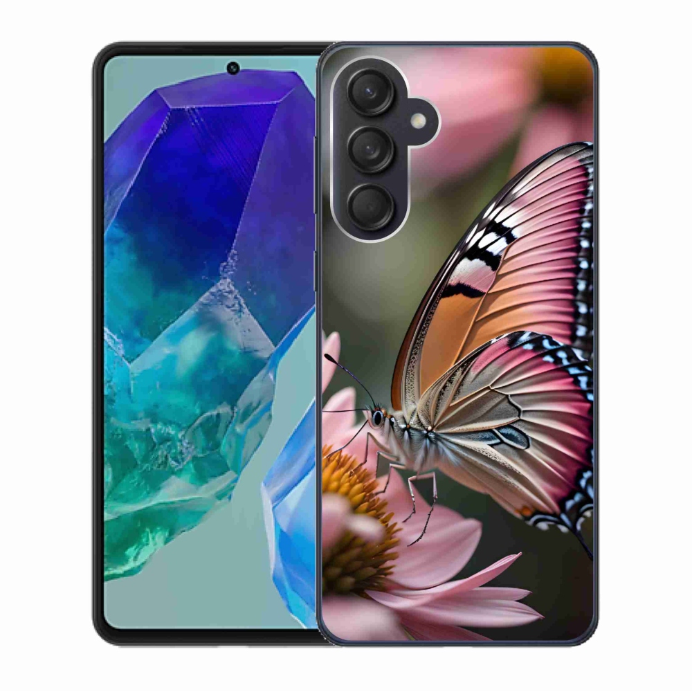 Zselés borítás mmCase Samsung Galaxy M55 5G - színes pillangó