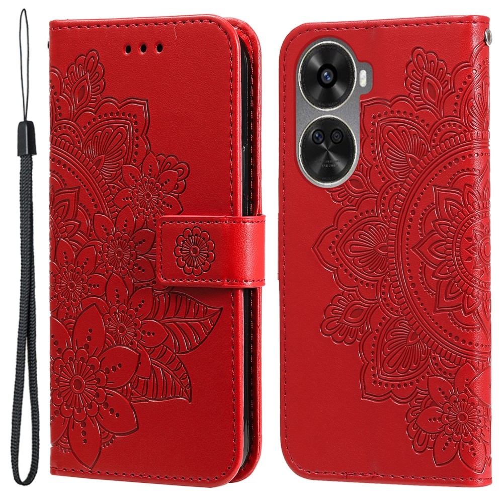 Mandala könyv tok Huawei Nova 12 SE-hez - piros