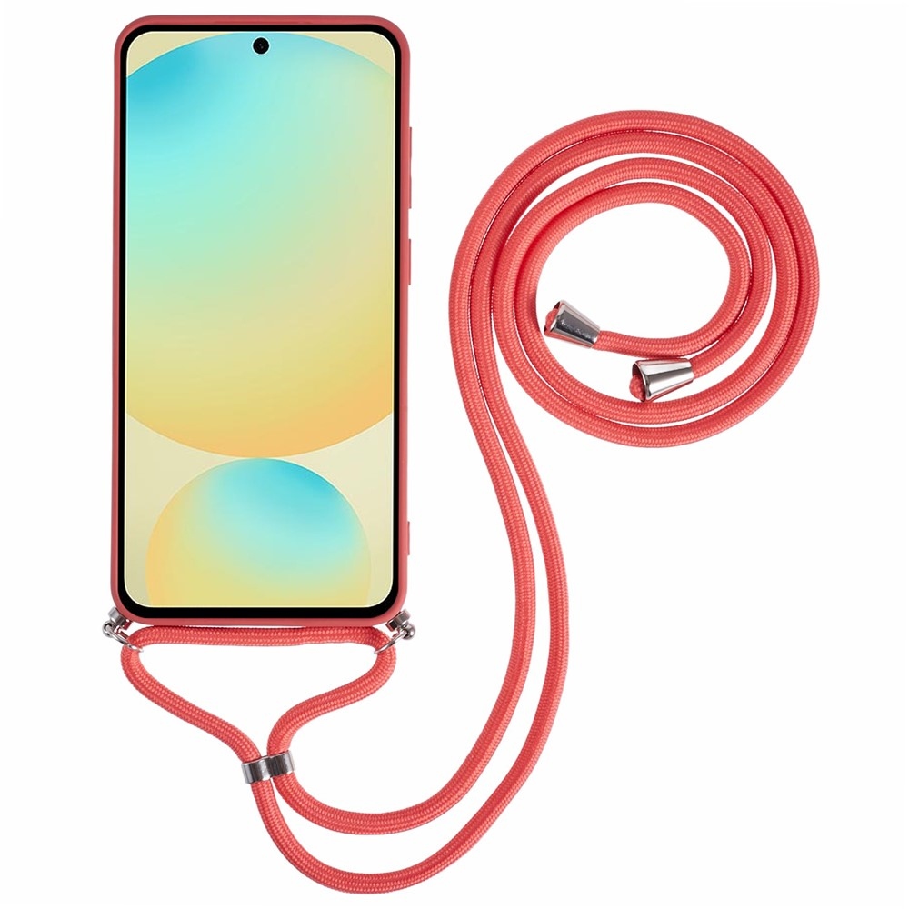 Bélelt zselés tok húzózsinórral Samsung Galaxy S25 FE készülékhez - bordó színű