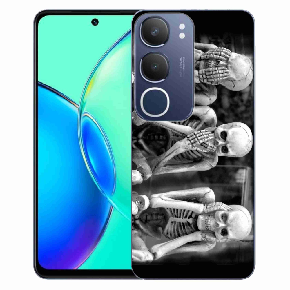 Gél védőburkolat mmCase a Vivo Y19s készülékhez - csontvázak