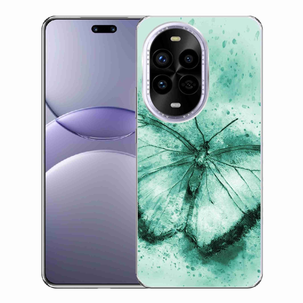 Gél borítás mmCase a Huawei Nova 13 Pro 5G-hez - zöld pillangó