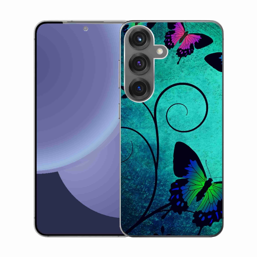 Gél borítás mmCase Samsung Galaxy S25 készülékhez - színes pillangók