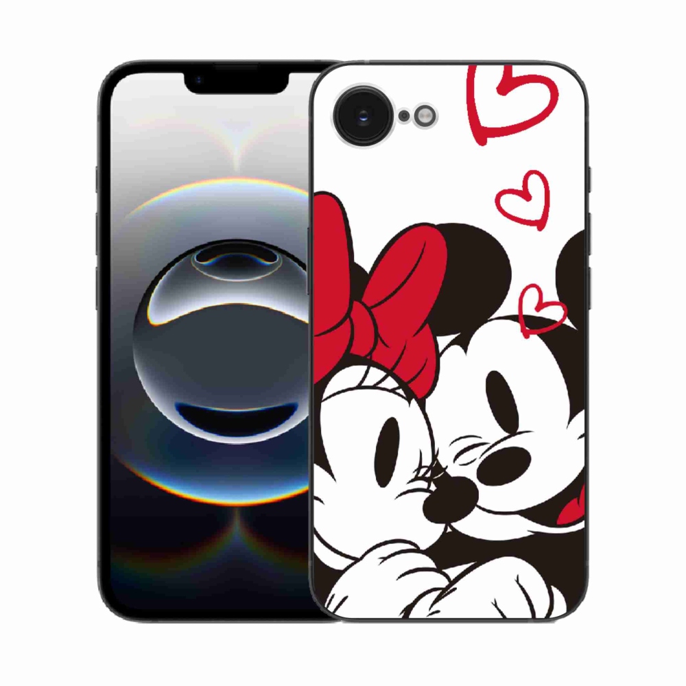 Zselés borítás mmCase iPhone 16e készülékhez - Minnie és Mickey