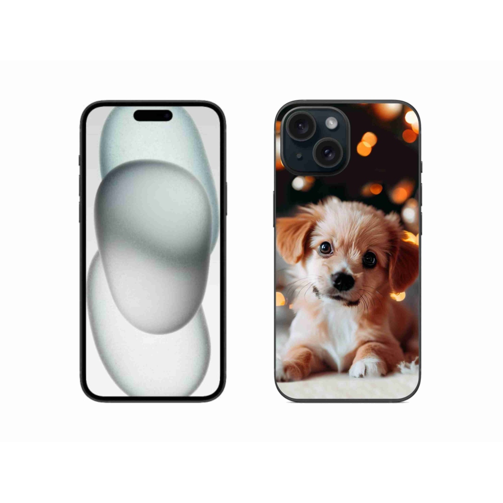 Zselés borítás mmCase iPhone 15 - kölyökkutyakölyökhöz