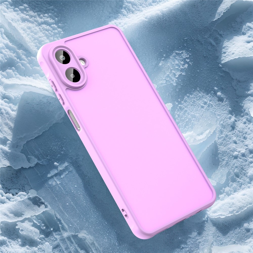 Gél tok kemény hátlappal a Samsung Galaxy A07 4G készülékre - világos lila