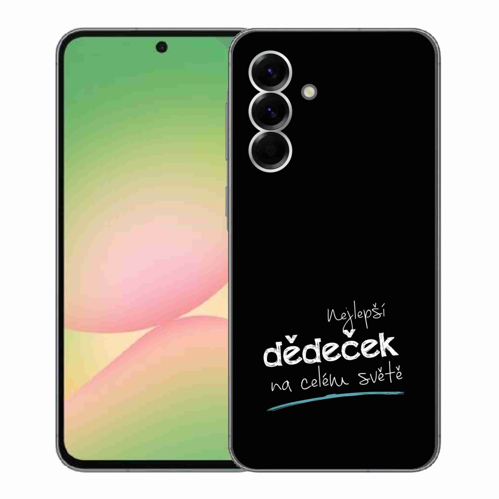 Gél borító mmCase Samsung Galaxy A56 5G - a legjobb nagypapa 3 fekete háttérrel