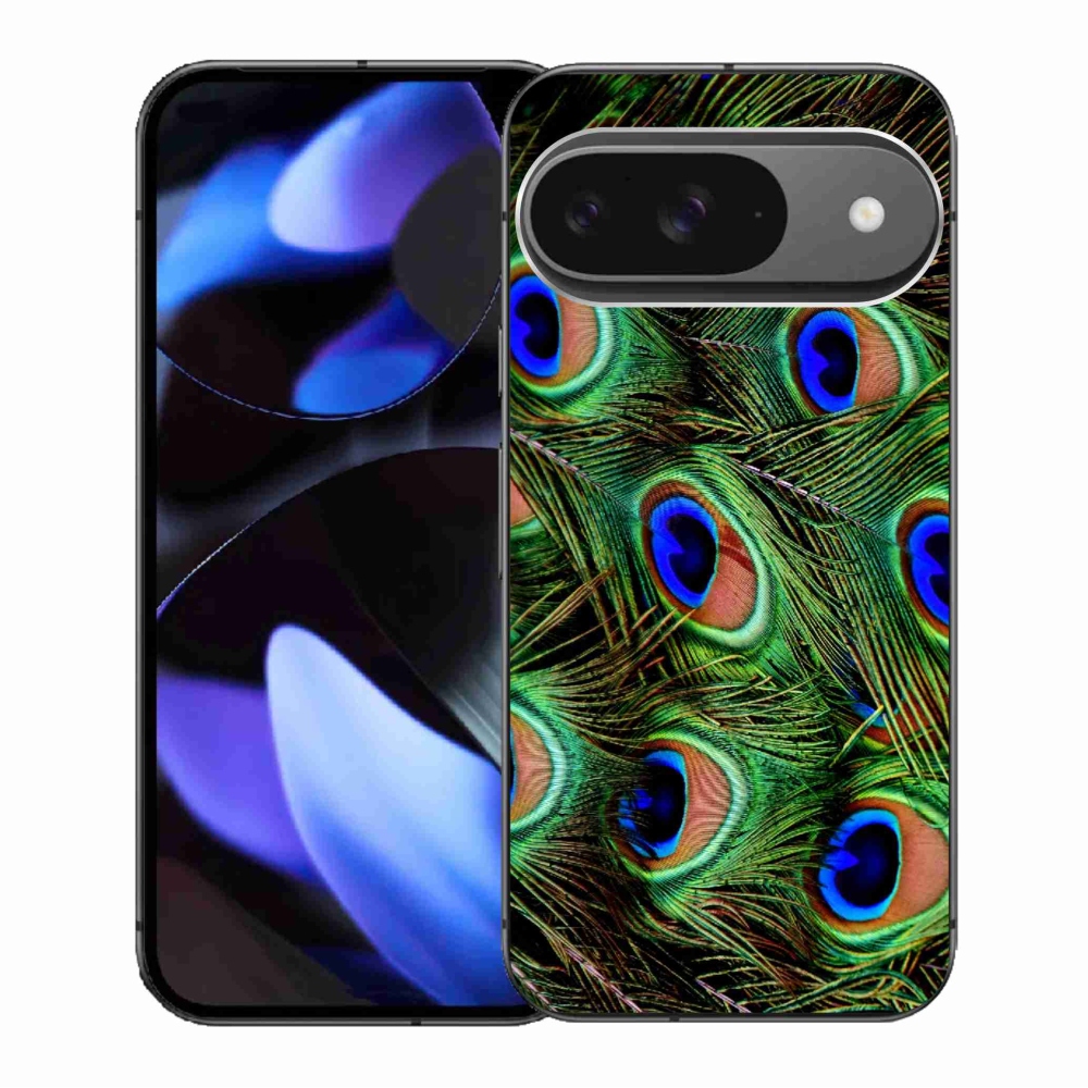 Zselés borítás mmCase a Google Pixel 9/9 Pro készülékhez - pávatoll