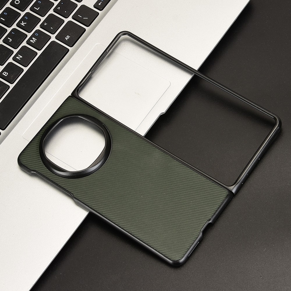 Textúrás műanyag borítás műbőrrel a Huawei Mate X6-on - zöld