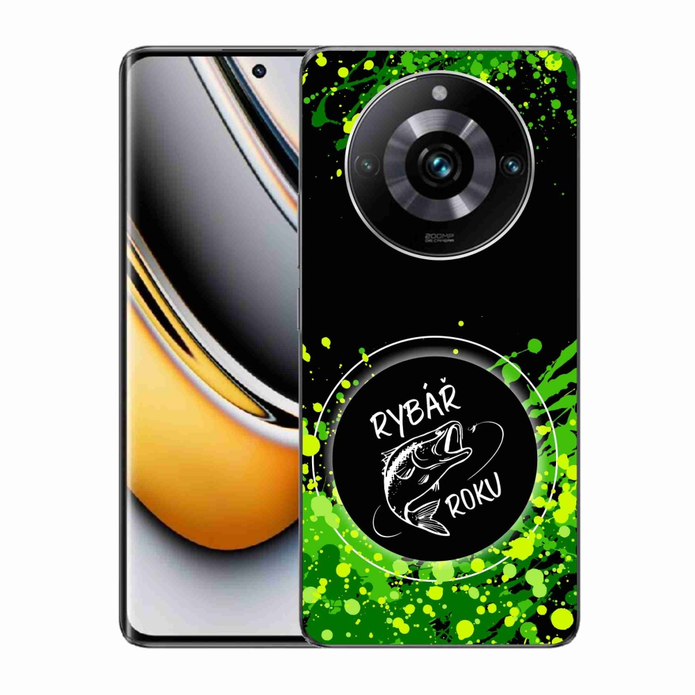 Gélborítás mmCase a Realme 11 Pro/11 Pro+ készülékre - az év horgásza fekete háttérrel