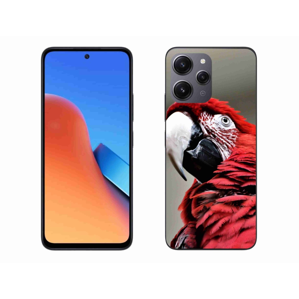 Gél tok mmCase a Xiaomi Redmi 12-hez - papagáj ara piros
