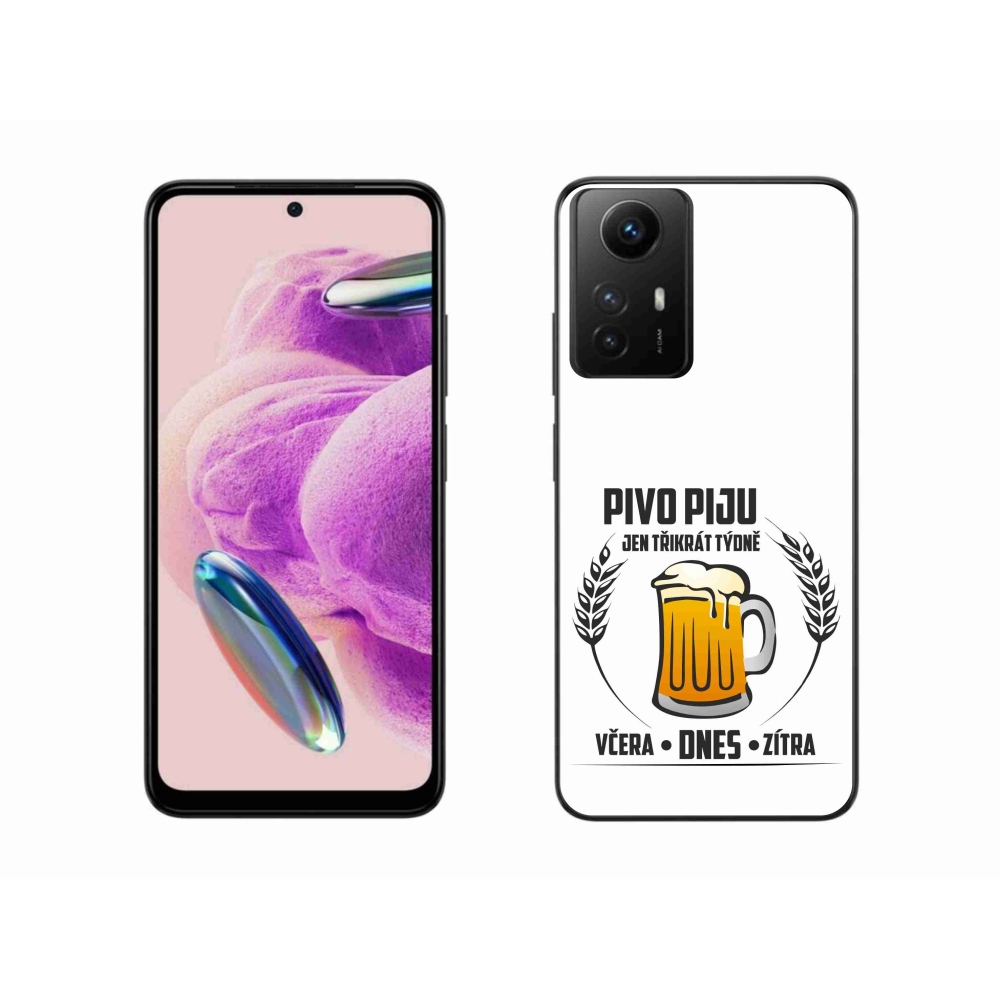 Gél borítás mmCase a Xiaomi Redmi Note 12S-hez - sör motívum fehér háttérrel