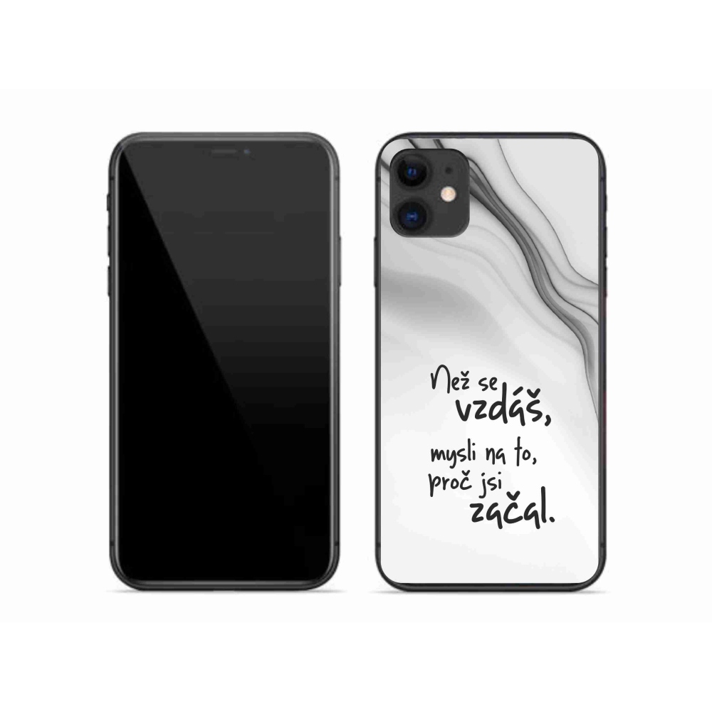 Gél borítás mmCase iPhone 11 készülékhez - idézet 2 fehér háttér