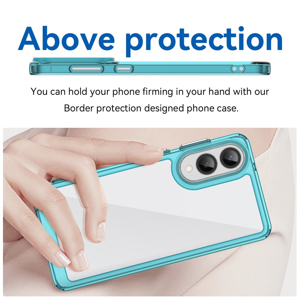 Gél tok kemény hátlappal Samsung Galaxy S25 Edge készülékhez - világoskék