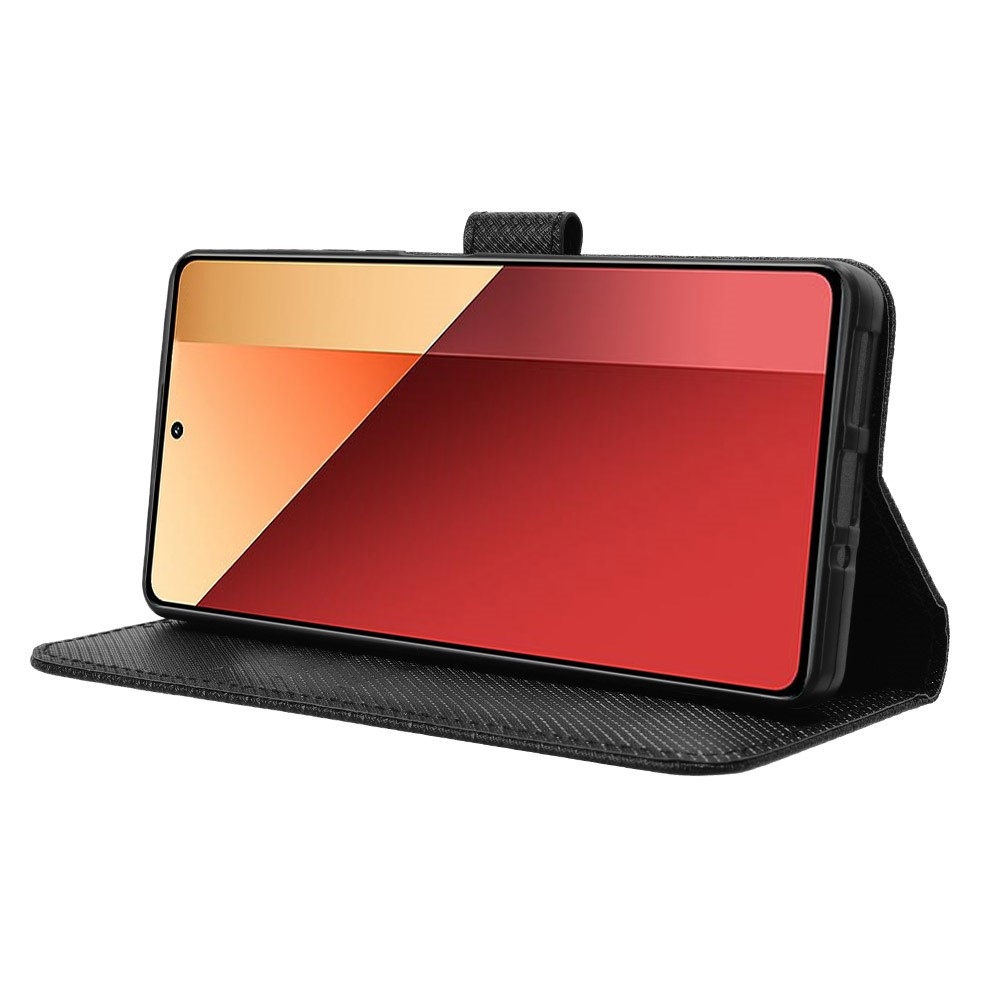 Gyémánt könyv tok Xiaomi Redmi Note 14S/Note 13 Pro 4G/Poco M6 Pro - fekete