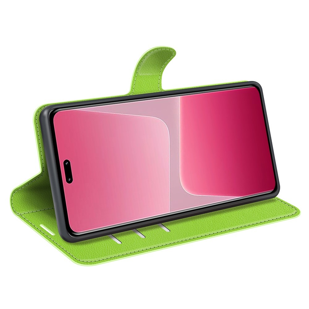 Litchi könyv tok Xiaomi 13 Lite-hoz - zöld