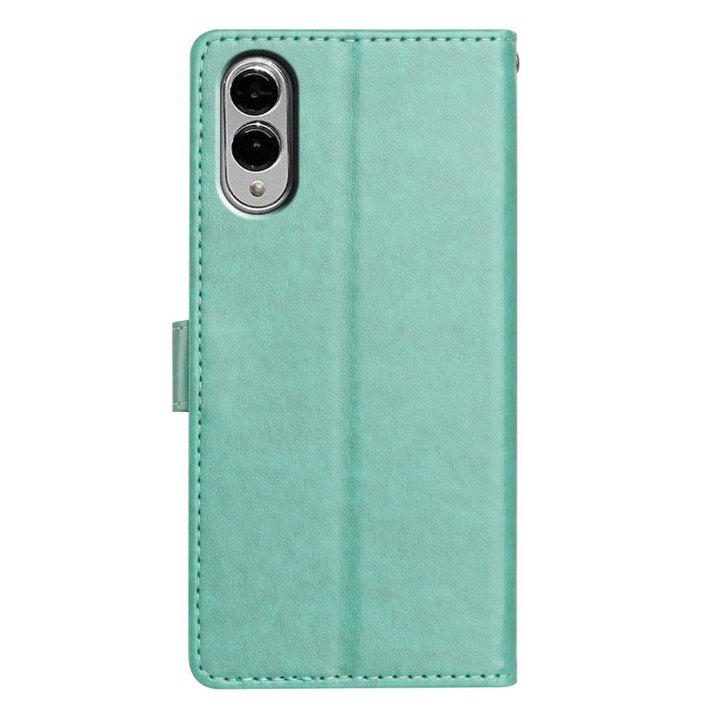 Vérrögök könyv tok Samsung Galaxy S25 Edge-hez - kék-zöld