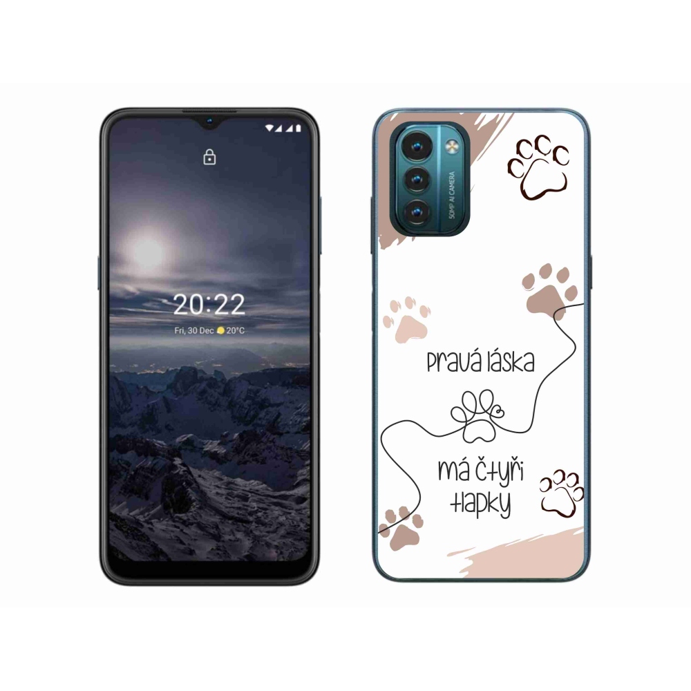 Zselés borító mmCase a Nokia G11/G21 készülékhez - kutyamotívum 1 fehér háttér