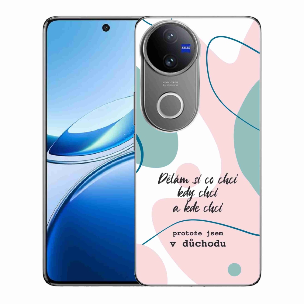 Gél borító mmCase a Vivo V50 5G készülékhez - vicces szöveg 10 fehér háttér