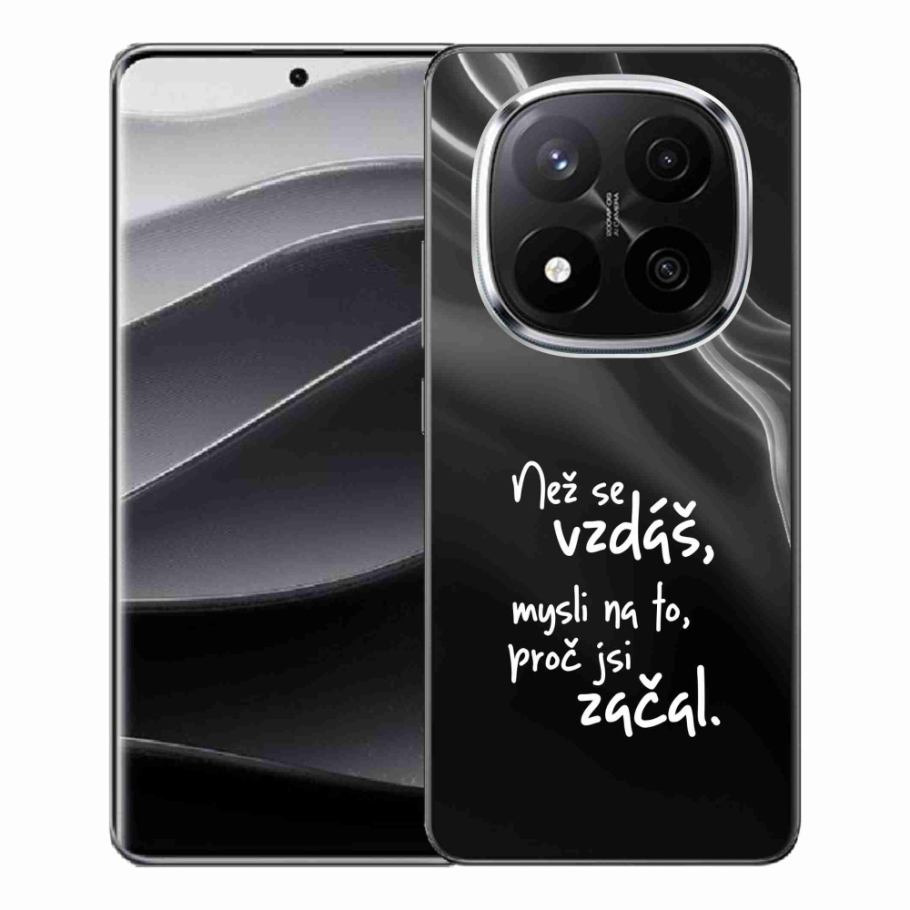 Gél borítás mmCase a Xiaomi Redmi Note 14 Pro+ 5G - idézet 2 fekete háttérrel