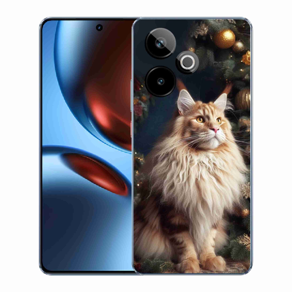 Rugalmas zselés tok mmCase képpel a Realme GT 7 5G/GT 7T 5G számára - macska a fánál