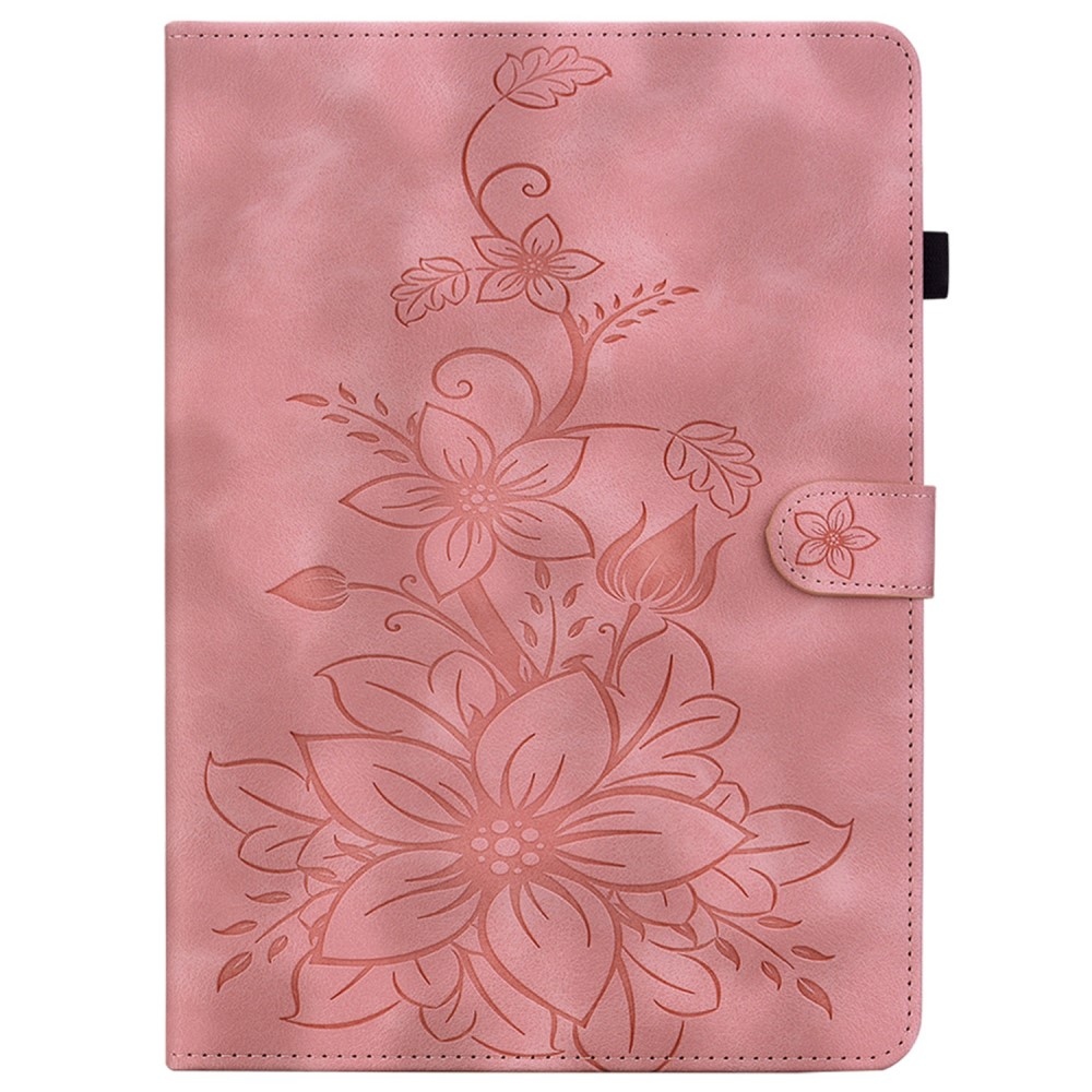 Virágok záró tok Lenovo Tab K11 Plushoz - rózsaszín
