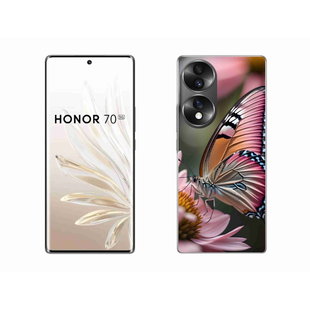 Zselés borítás mmCase a Honor 70-hez - színes pillangó