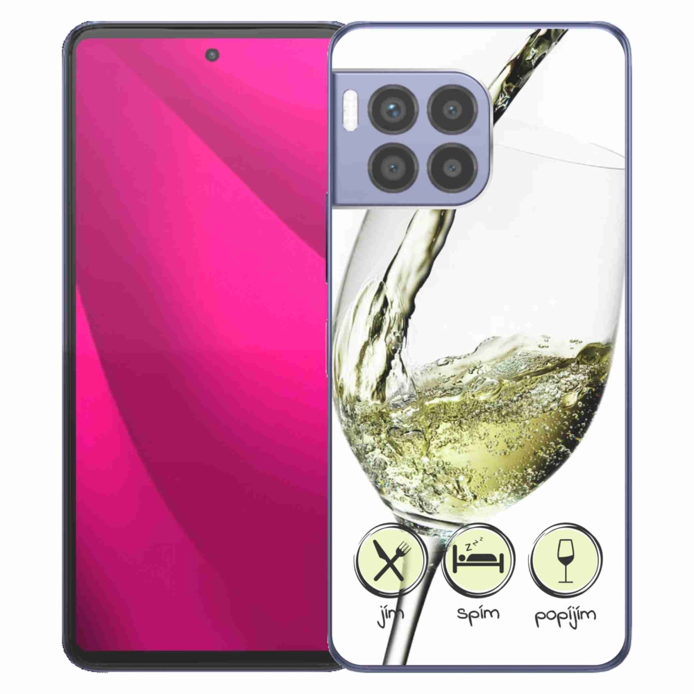 Zselés borítás mmCase a T-Mobile T Phone 2 Pro készülékhez - borospohár fehér