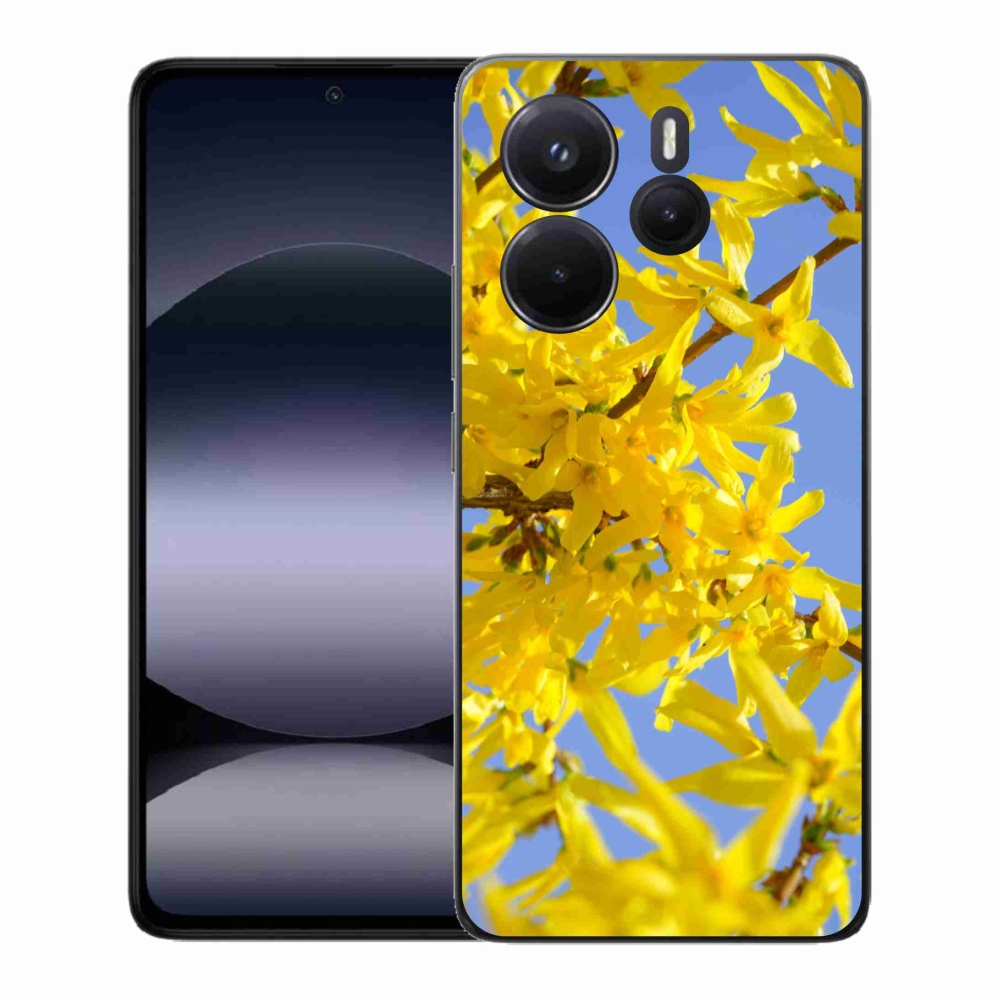 Gél borítás mmCase a Xiaomi Redmi Note 14-hez - sárga virágok