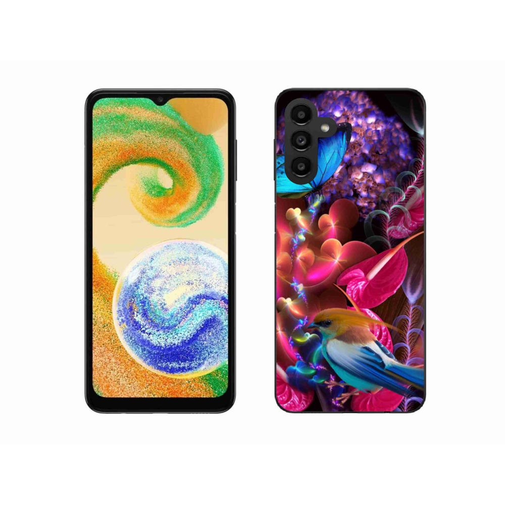 Zselés borító mmCase Samsung Galaxy A04s (164.7x76.7x9.1mm) - színes virágokkal