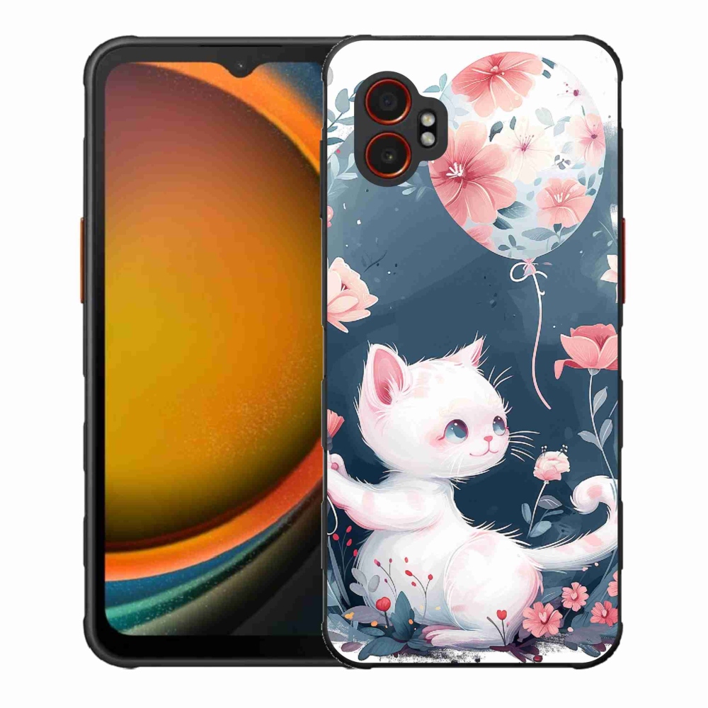 Gél borítás mmCase Samsung Galaxy Xcover 7 Pro készülékhez - cica lufival