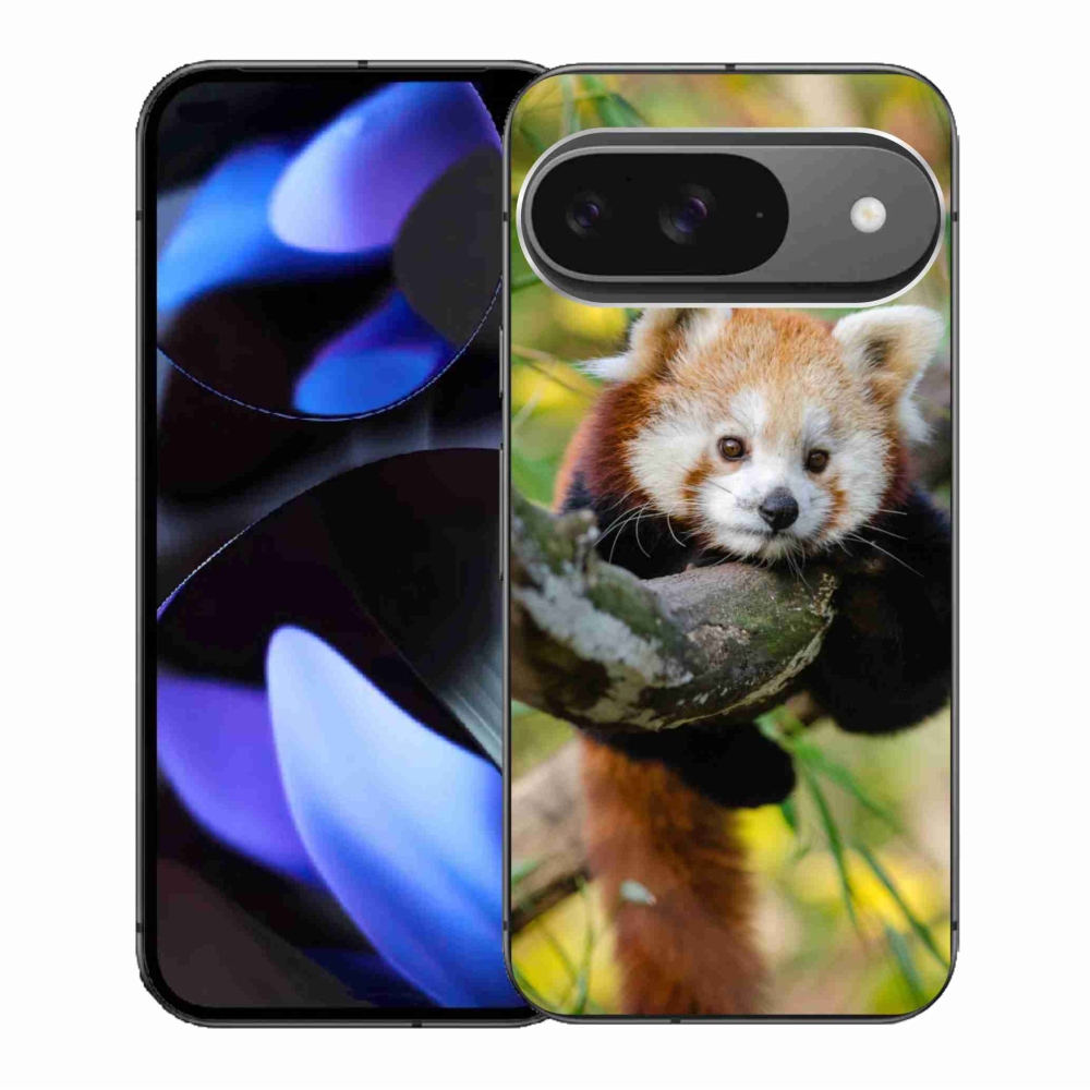 Zselés borítás mmCase a Google Pixel 9/9 Pro készülékhez - pandavörös