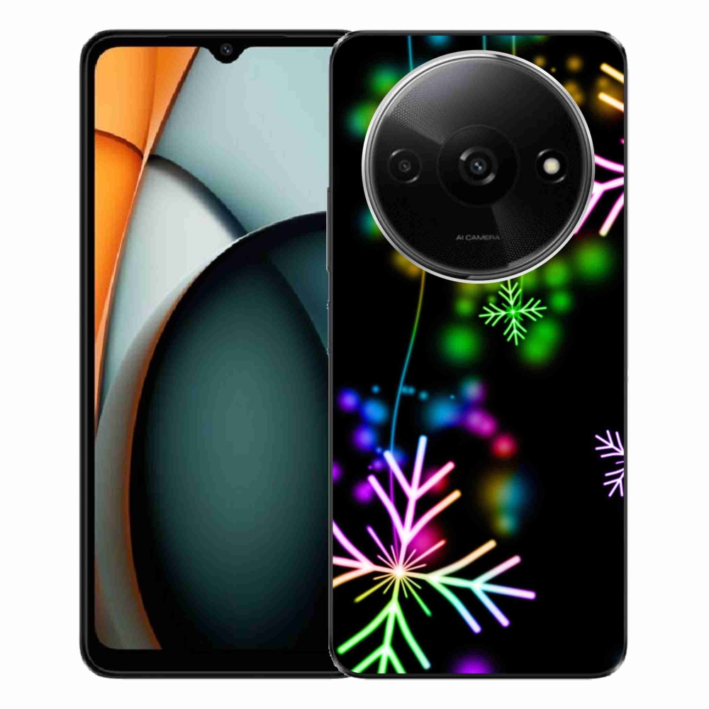 Gél borítás mmCase a Xiaomi Redmi A3-hoz - színes pelyhekkel