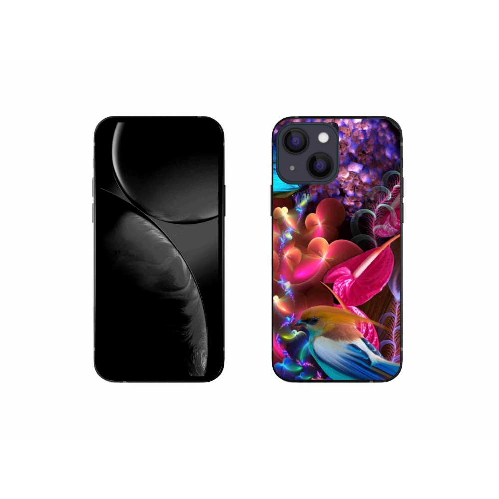 Zselés borítás mmCase iPhone 13 mini készülékhez - színes virágok