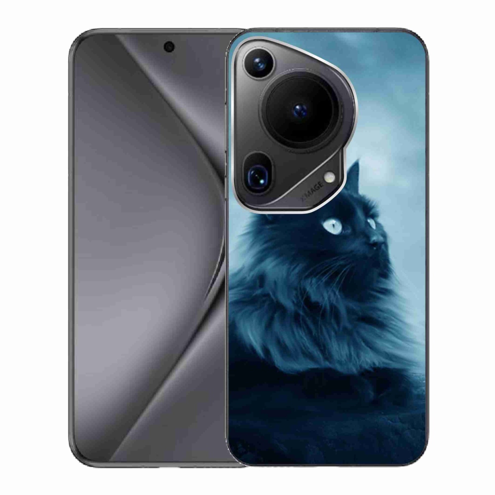 Gél tok mmCase a Huawei Pura 70 Ultra készülékhez - fekete macska 1