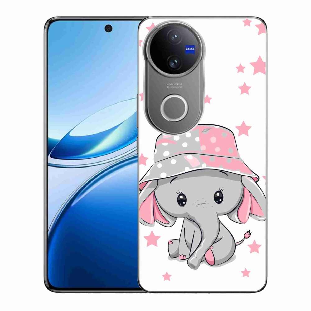 Zselés borítás mmCase a Vivo V50 5G készülékhez - rózsaszín elefánt