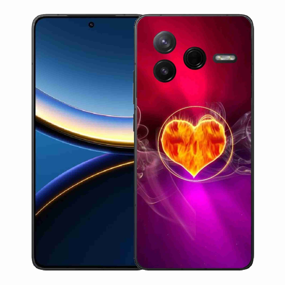 Gél borítás mmCase a Xiaomi Poco F7 Pro számára - tüzes szív