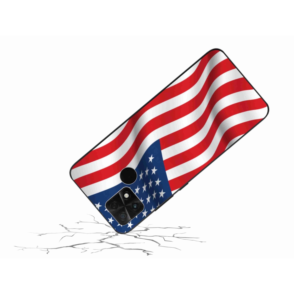 Gél borítás mmCase a Xiaomi Poco C40 számára - USA zászló
