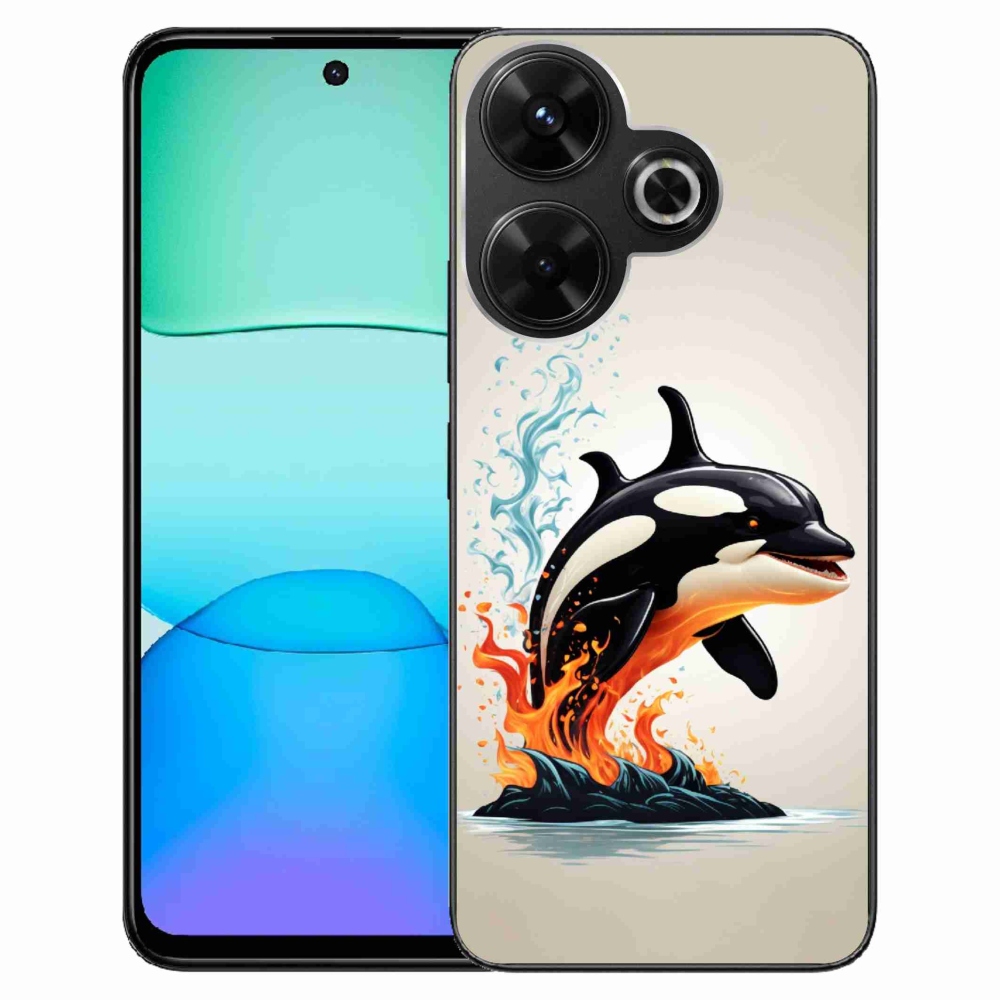 Gél borítás mmCase a Xiaomi Redmi 13 4G/Poco M6 4G - orca számára