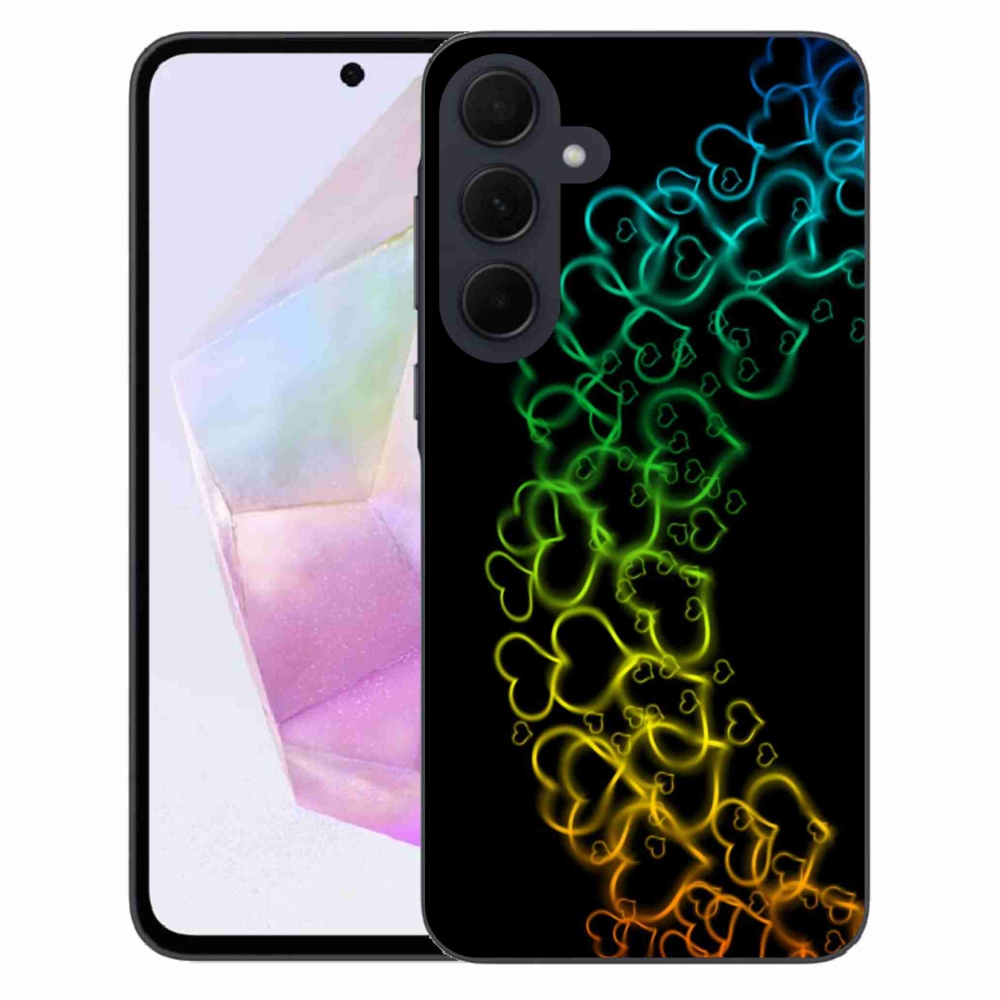 Zselés borítás mmCase Samsung Galaxy A35 5G - színes szívek