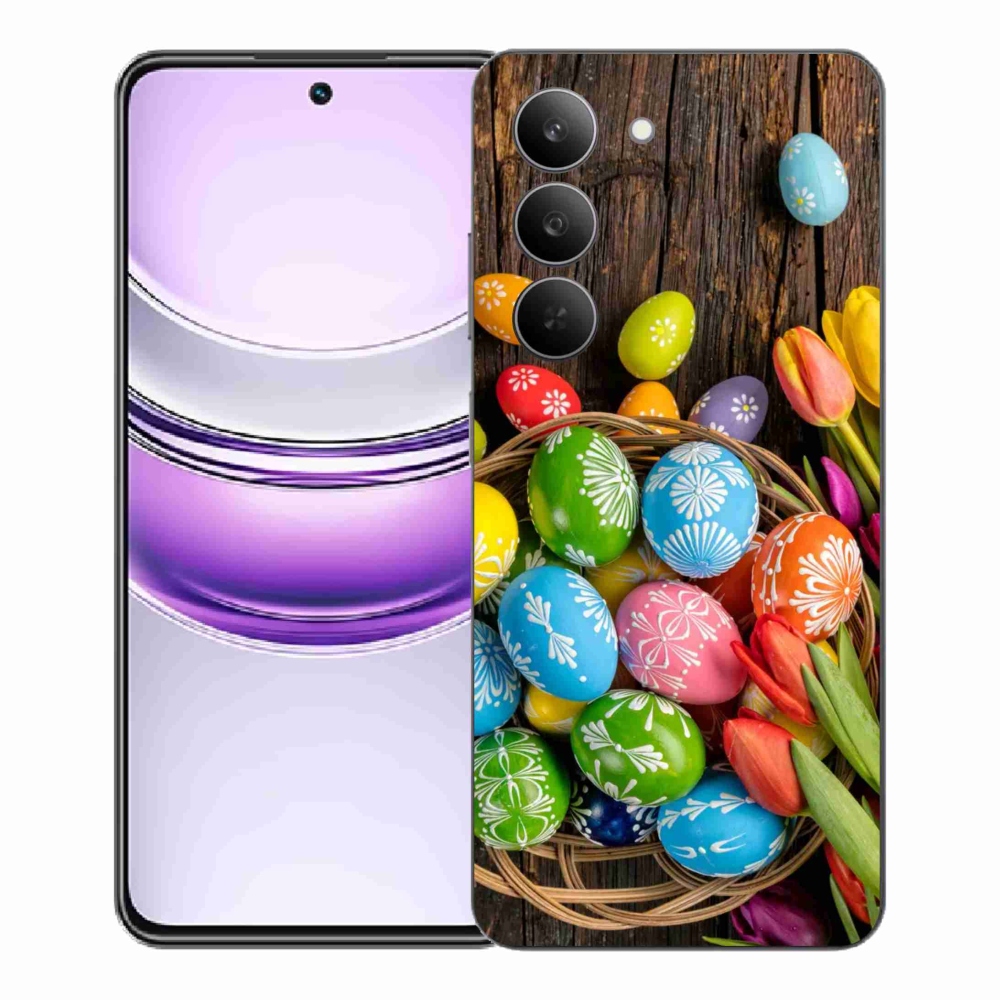 Gél borító mmCase a Realme 14x 5G készülékhez - Húsvéti tojás