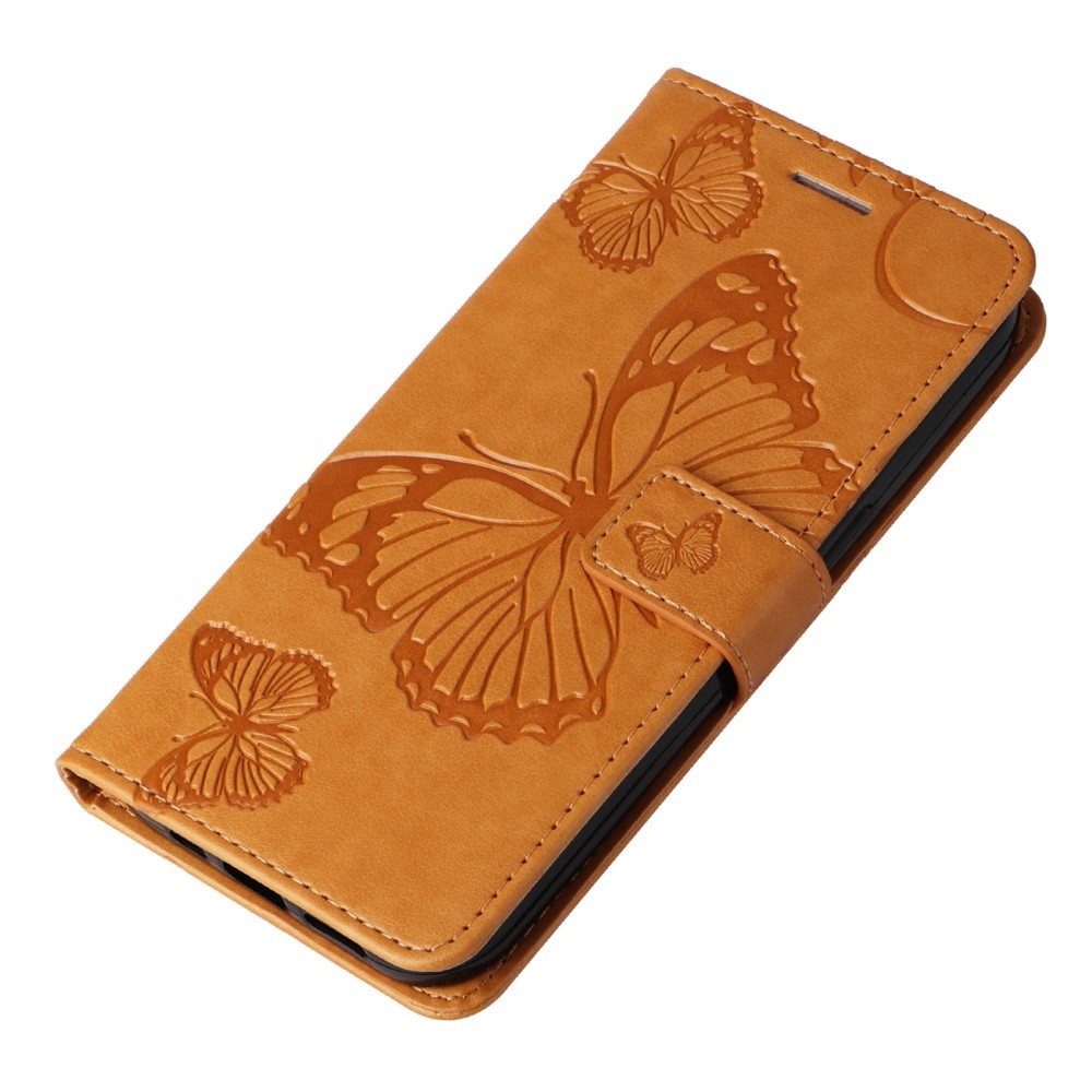 Nagy pillangó könyv tok Huawei Nova Y61-hez - sárga