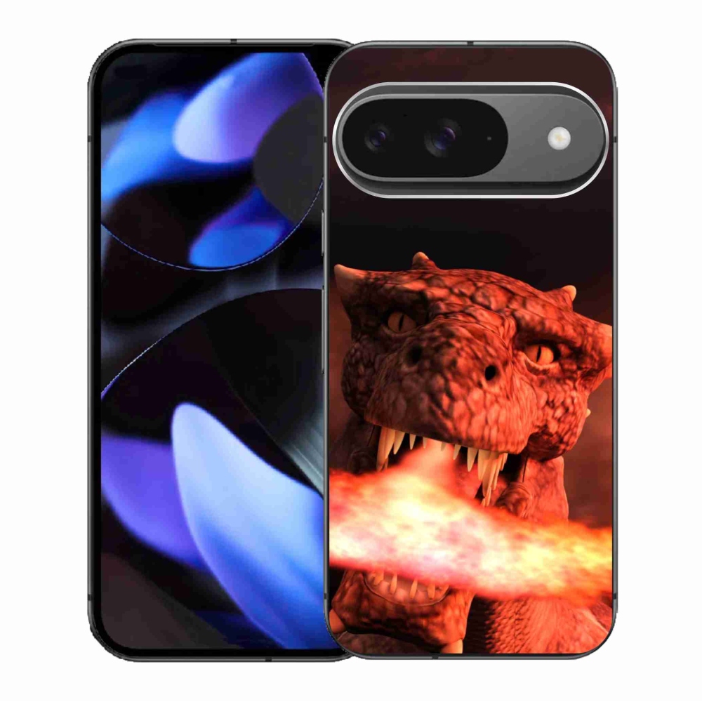 Gél védőburkolat mmCase a Google Pixel 9/9 Pro készülékhez - sárkány