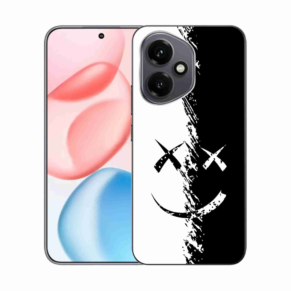 Zselés borító mmCase a Honor 400-hoz - fekete-fehér smiley